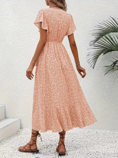 Wrap Dress with Flowers