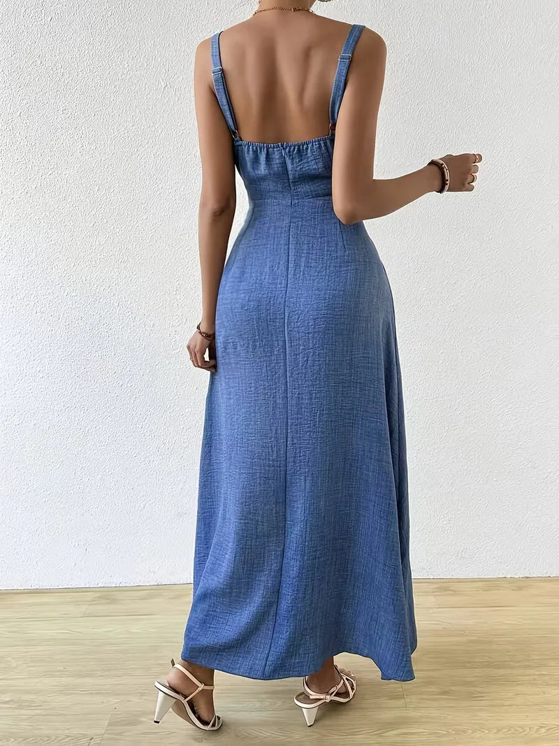 Wrap Dress with Spaghetti Straps