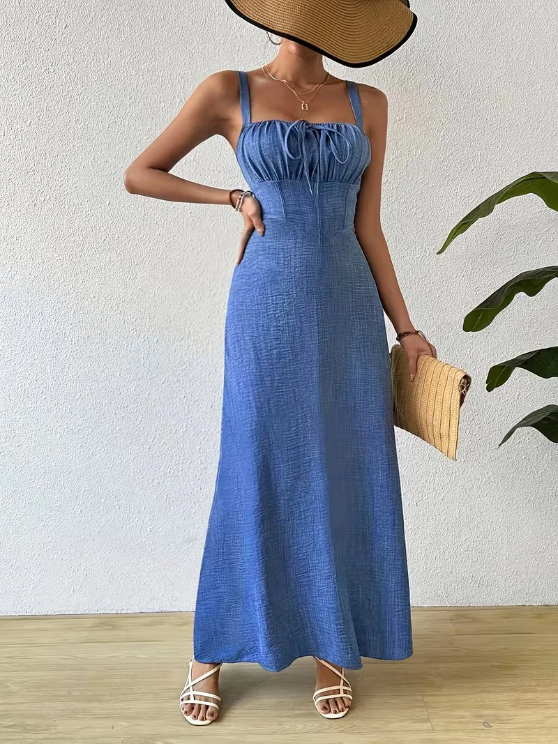 Wrap Dress with Spaghetti Straps