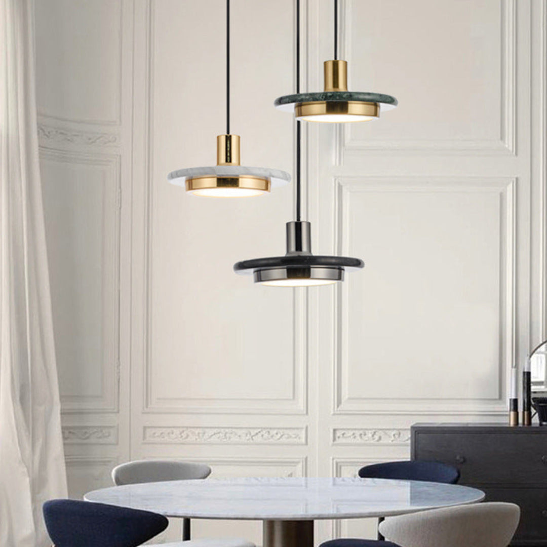 Elegant Modern Pendant Light with Marble Finish