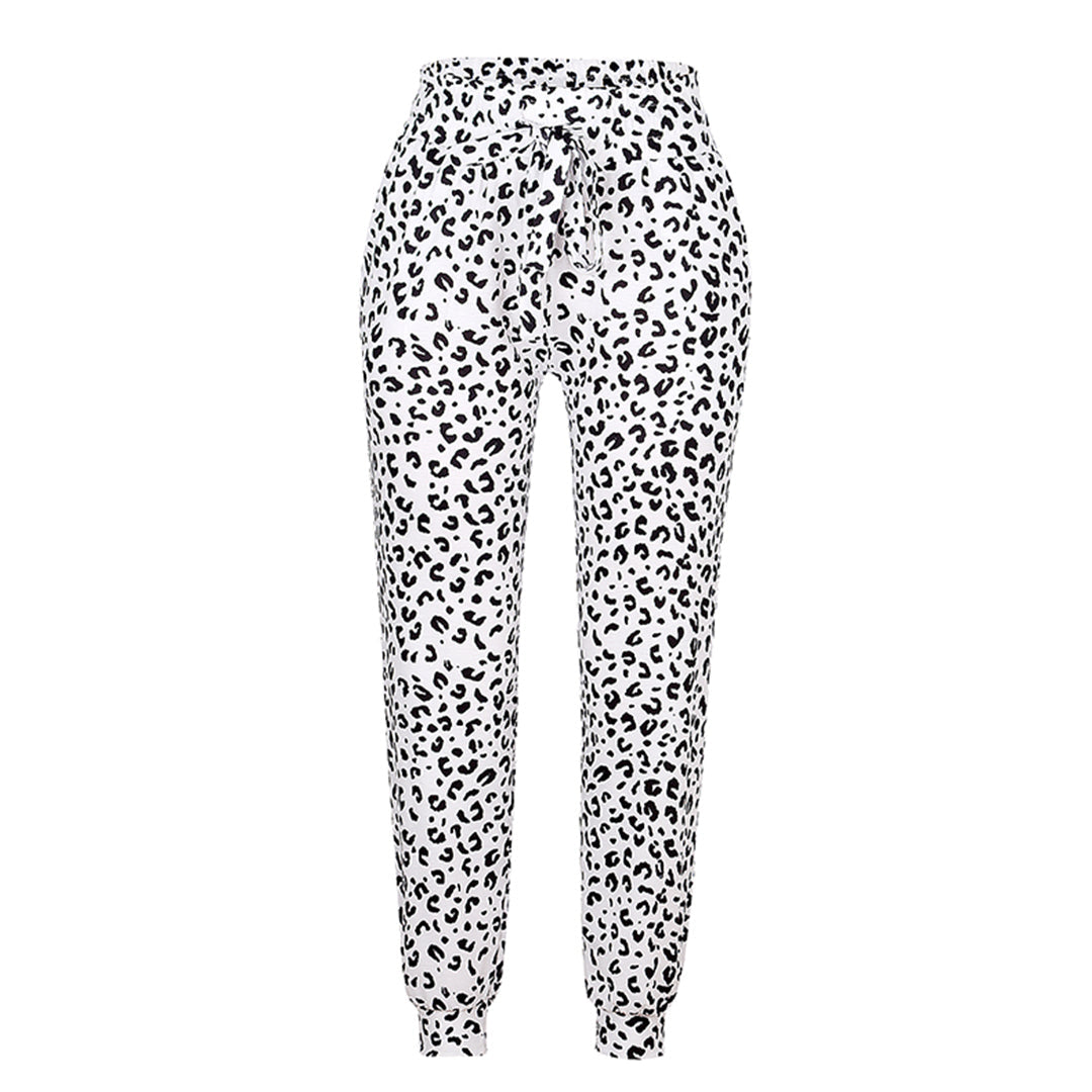 Xandra | Ladies' Trousers with Leopard Print