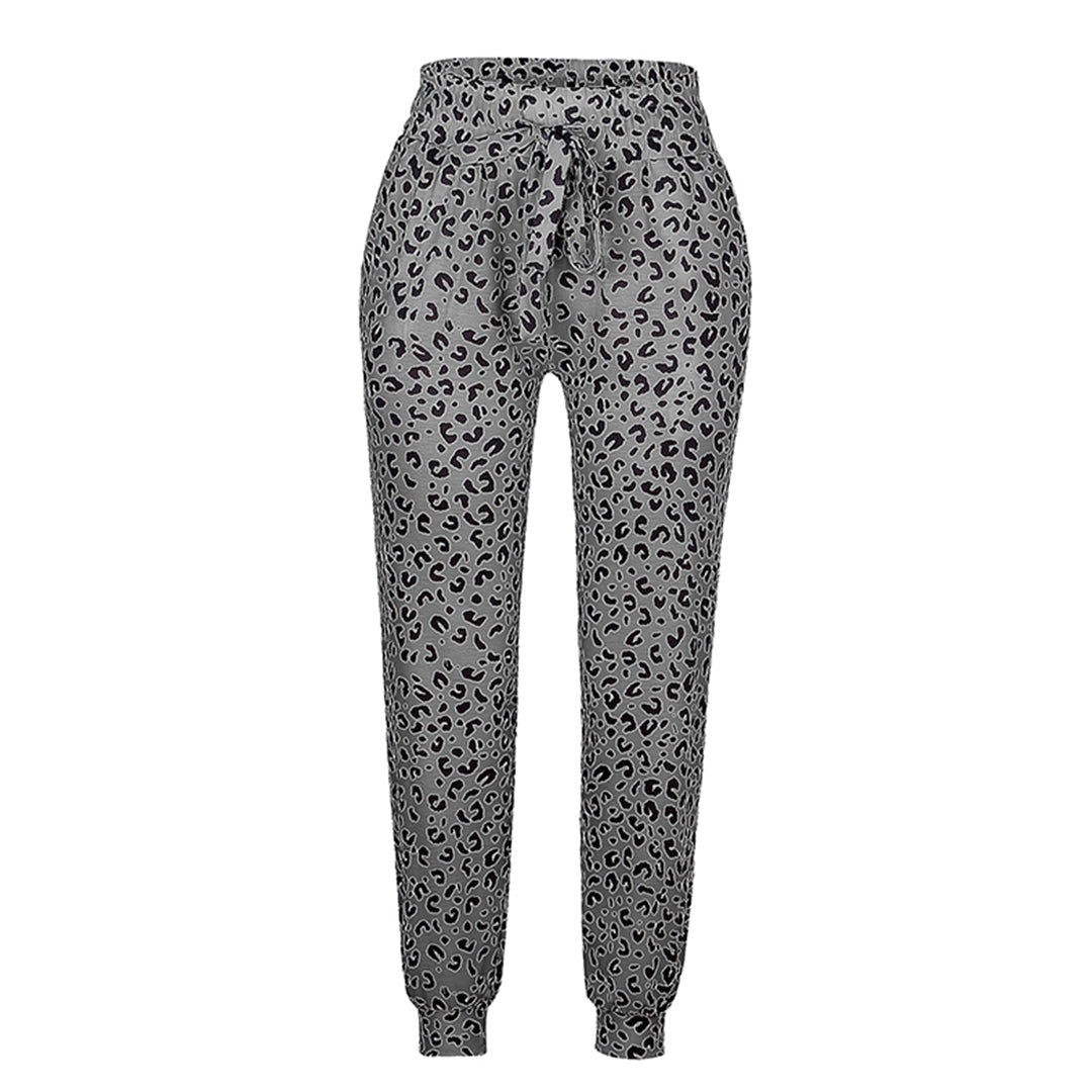 Xandra | Ladies' Trousers with Leopard Print
