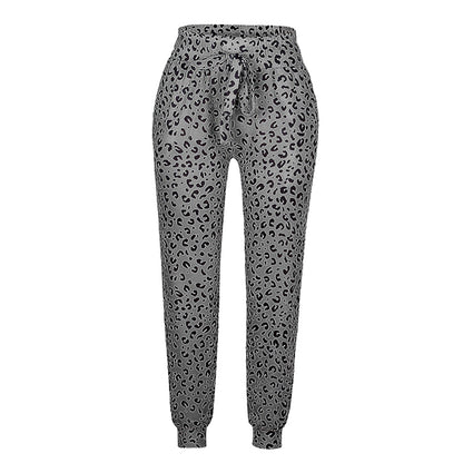 Xandra | Ladies' Trousers with Leopard Print