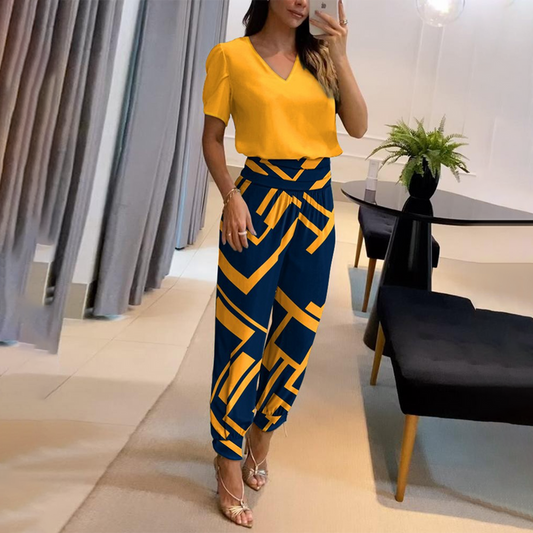 Tabea – Macacão feminino elegante com padrão estampado
