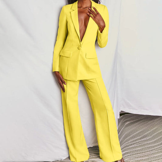 Blazer y pantalones elegantes para mujer - Loradea