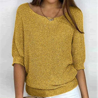 Maelle – Plain Oversized Jumper with Comfortable Fit