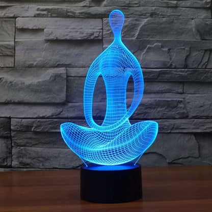 ヨガ瞑想3D LEDランプ