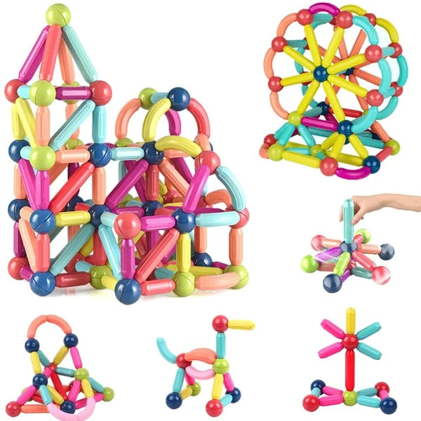 CreativeBuild - Set de juego magnético - Para pequeños constructores - Desarrolla la creatividad