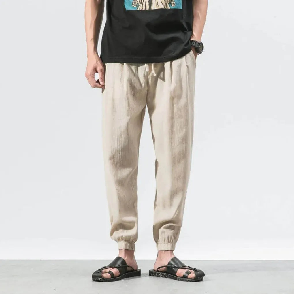 Men's Cotton and Linen Trousers – Lightweight, for Everyday Use