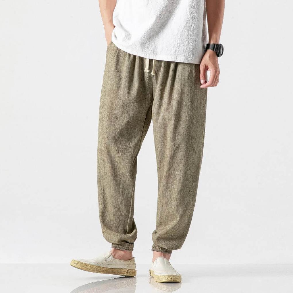 Men's Cotton and Linen Trousers – Lightweight, for Everyday Use