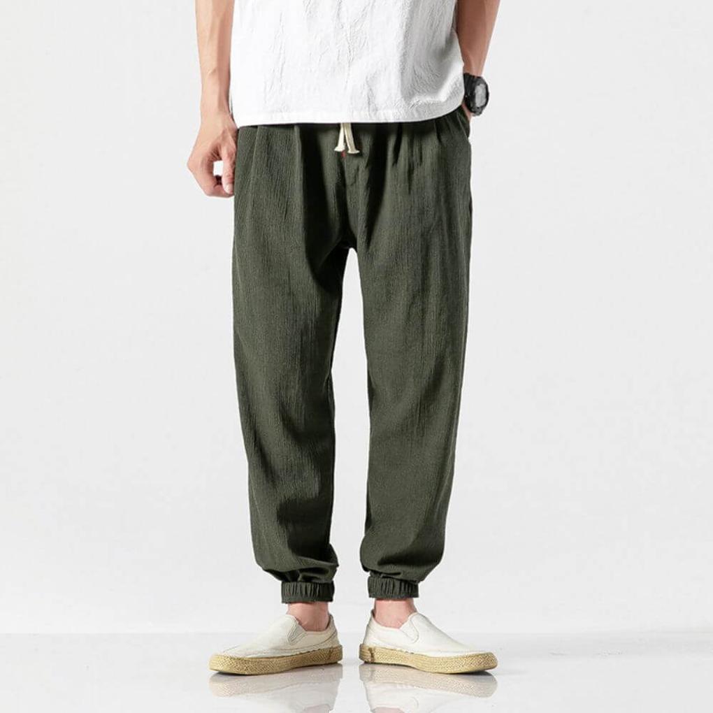 Men's Cotton and Linen Trousers – Lightweight, for Everyday Use