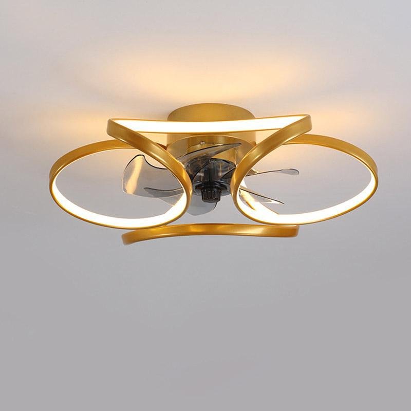 Modern LED Ceiling Fan with Flowers – Stylish and Functional