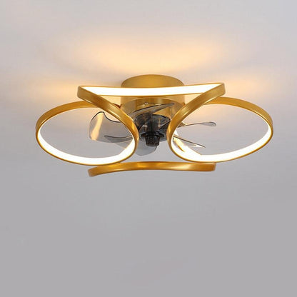 Modern LED Ceiling Fan with Flowers – Stylish and Functional
