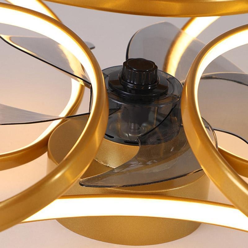 Modern LED Ceiling Fan with Flowers – Stylish and Functional