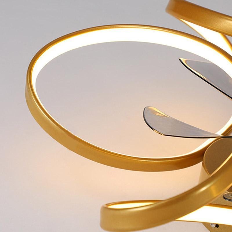 Modern LED Ceiling Fan with Flowers – Stylish and Functional