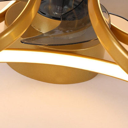 Modern LED Ceiling Fan with Flowers – Stylish and Functional