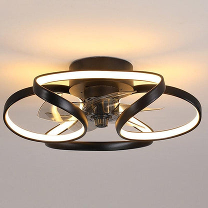 Modern LED Ceiling Fan with Flowers – Stylish and Functional