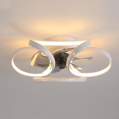 Modern LED Ceiling Fan with Flowers – Stylish and Functional