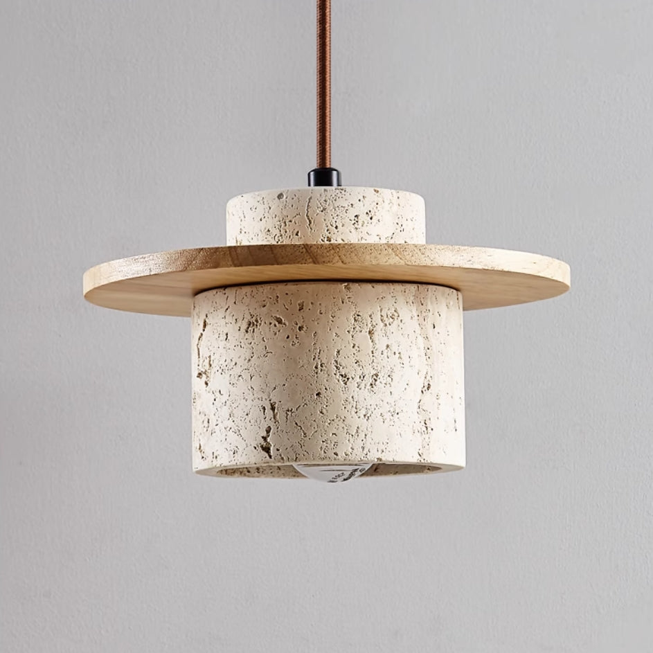 Timeless Travertine Pendant Light - Unique Natural Stone Design Lamp
