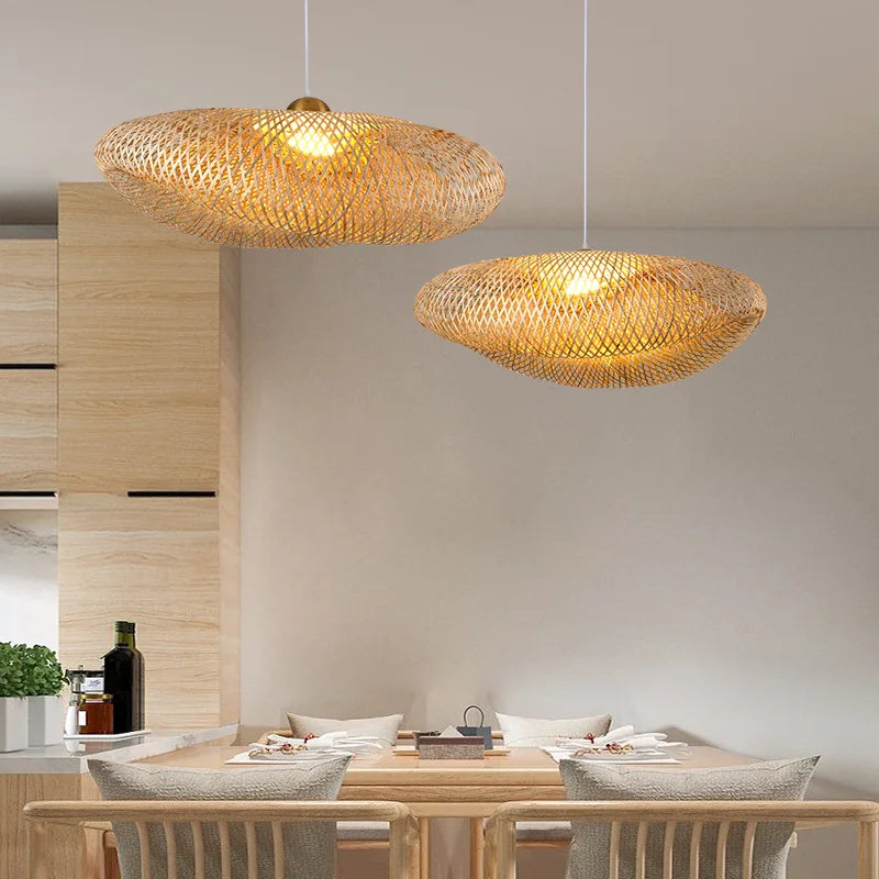 Lampadario in rattan fatto a mano NatureLicht