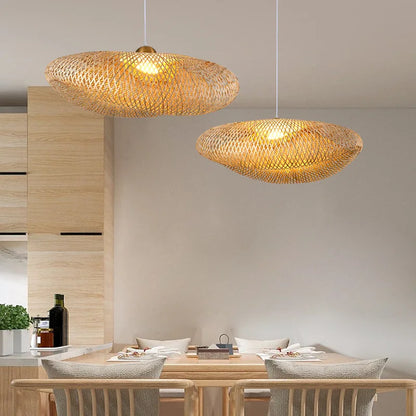 Lampadario in rattan fatto a mano NatureLicht