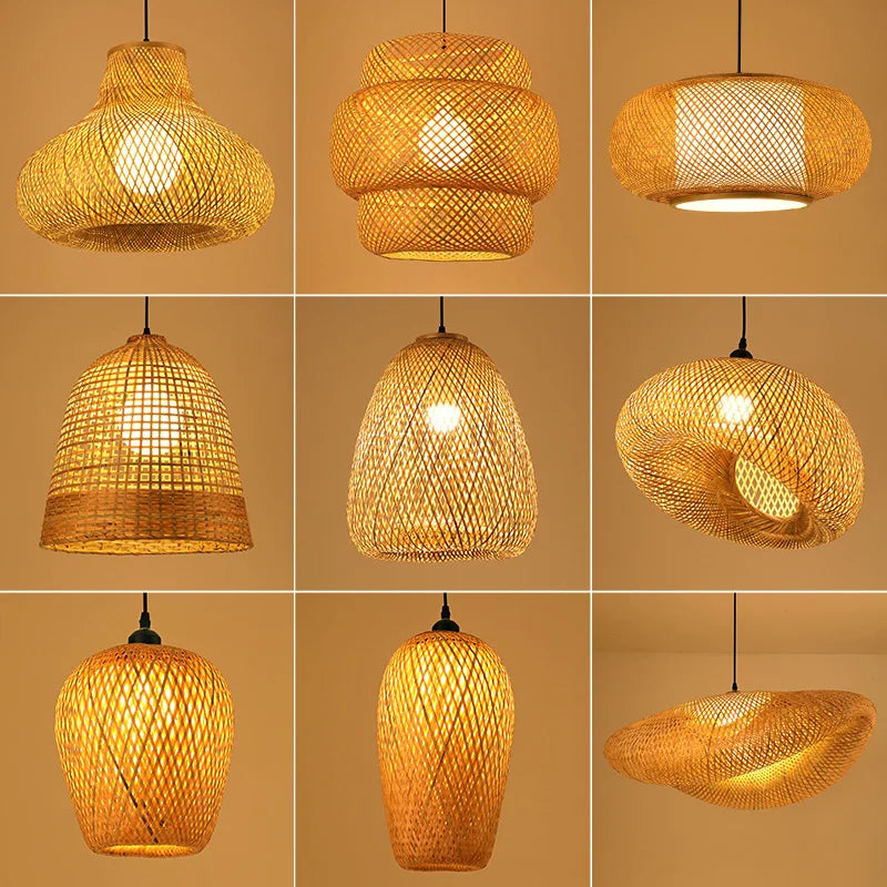 Lampadario in rattan fatto a mano NatureLicht
