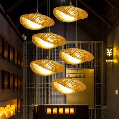 Lampadario in rattan fatto a mano NatureLicht