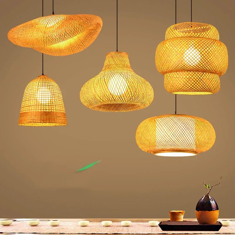 Lampadario in rattan fatto a mano NatureLicht