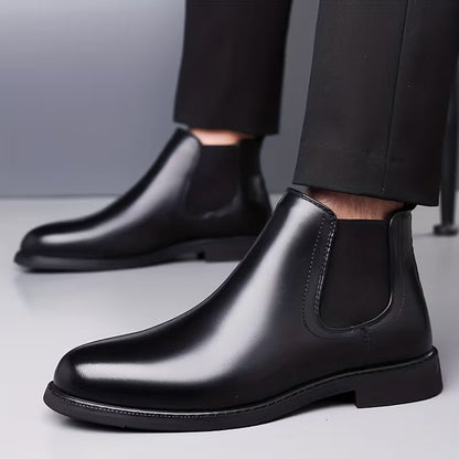 High boots with weather-resistant upper