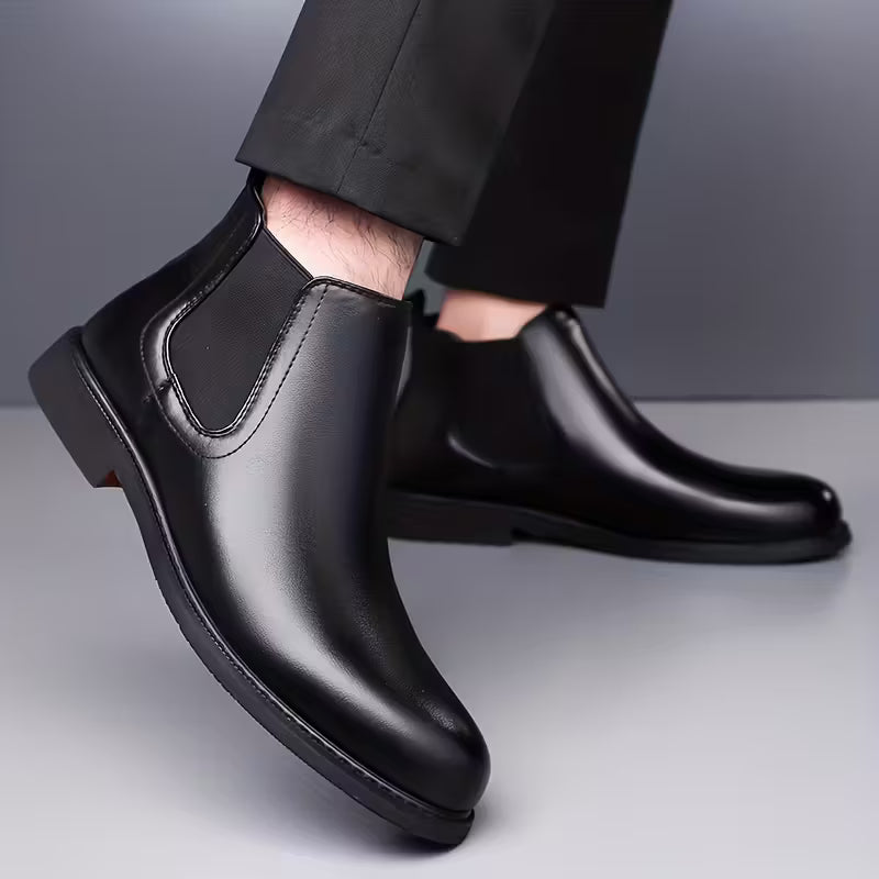 High boots with weather-resistant upper