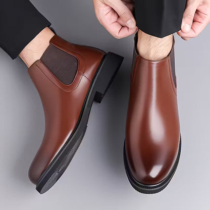 High boots with weather-resistant upper