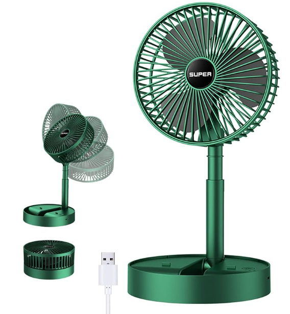 Rechargeable Fan - Tilt Adjustable and Powerful