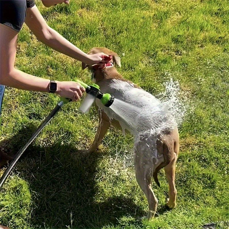 Accesorio de ducha para perros y manguera de jardín 8 en 1 - Lavado, rociado y limpieza
