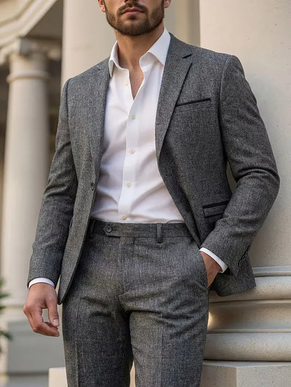Costume avec coupe slim et manches longues