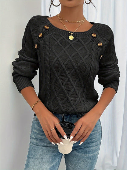 Maglione con bottoni di lusso - Comodo ed elegante per ogni occasione