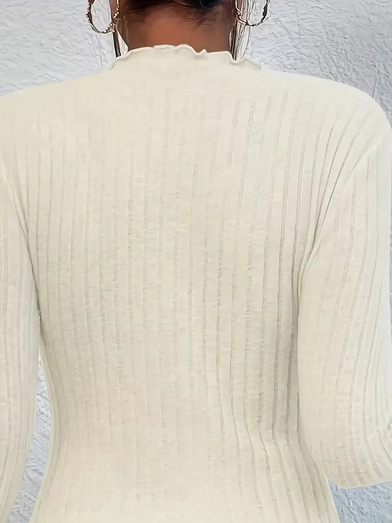 Long-sleeve with mock neckline