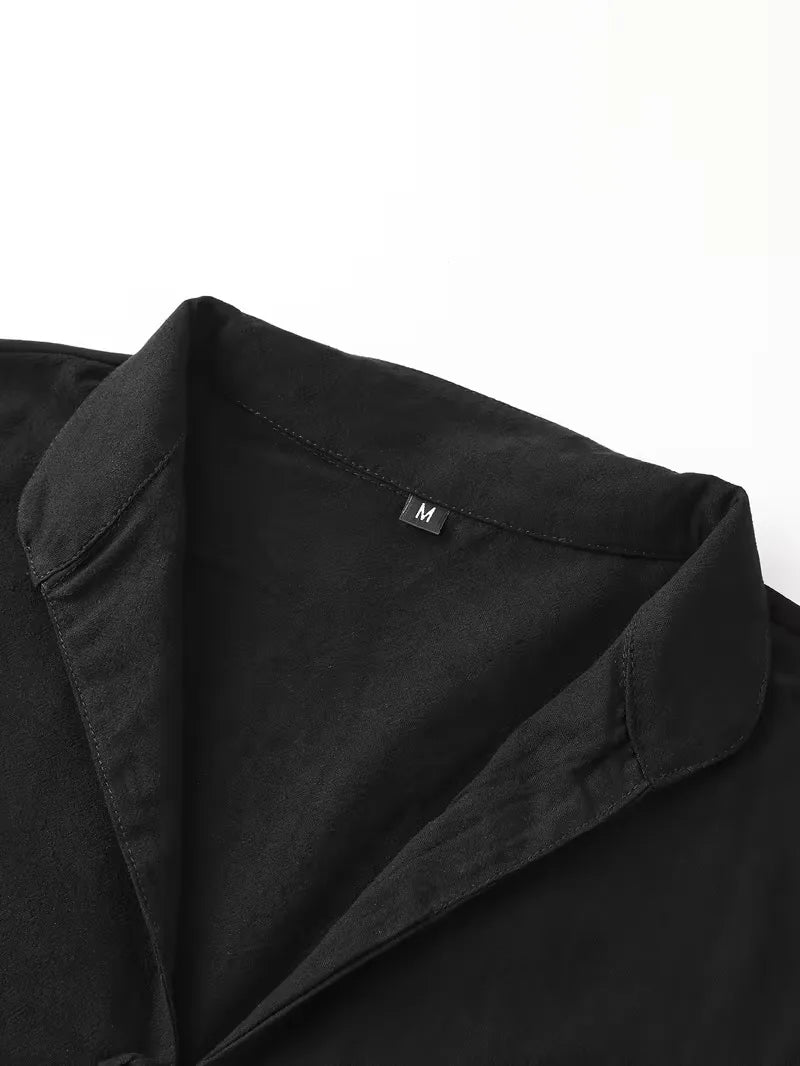 Men's suit with mandarin collar