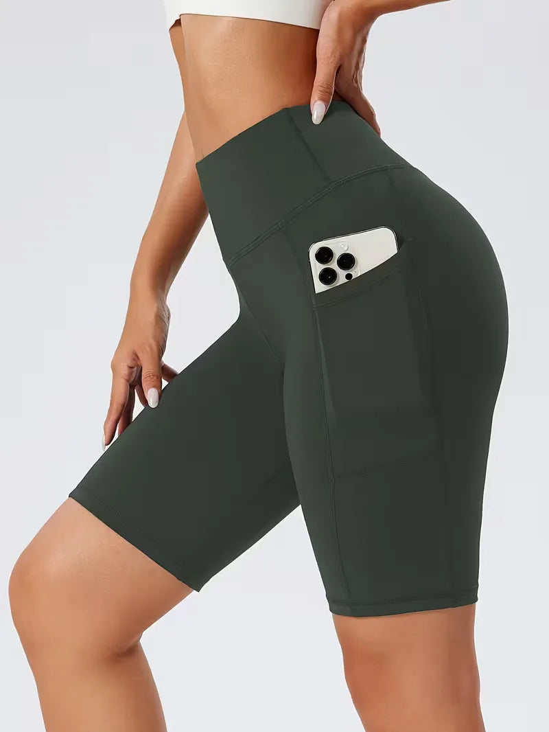 Shorts taille haute coupe slim