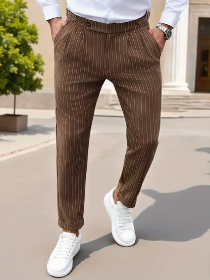 Pantalon slim à rayures verticales