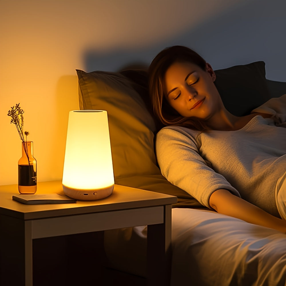 Lampada touch dimmerabile con 13 colori RGB – Ideale per la camera da letto, come lampada da comodino e luce notturna