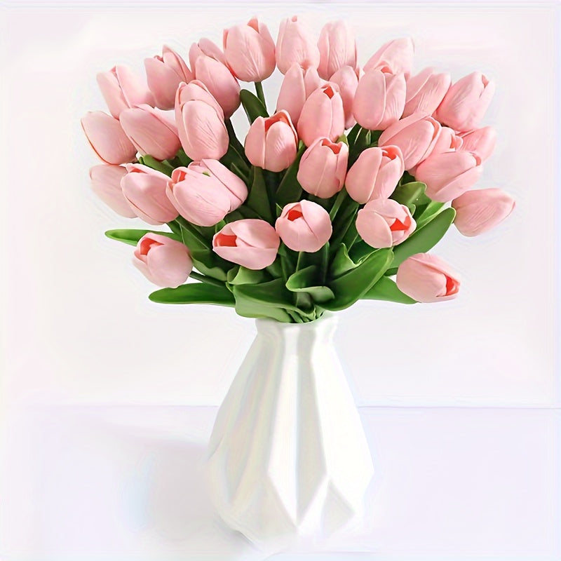 Set mit 15 naturgetreuen Kunsttulpen – ideal für Hochzeiten, Partys und die Dekoration zu Hause