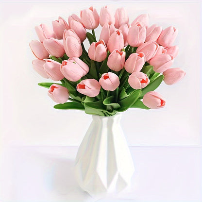 Set mit 15 naturgetreuen Kunsttulpen – ideal für Hochzeiten, Partys und die Dekoration zu Hause