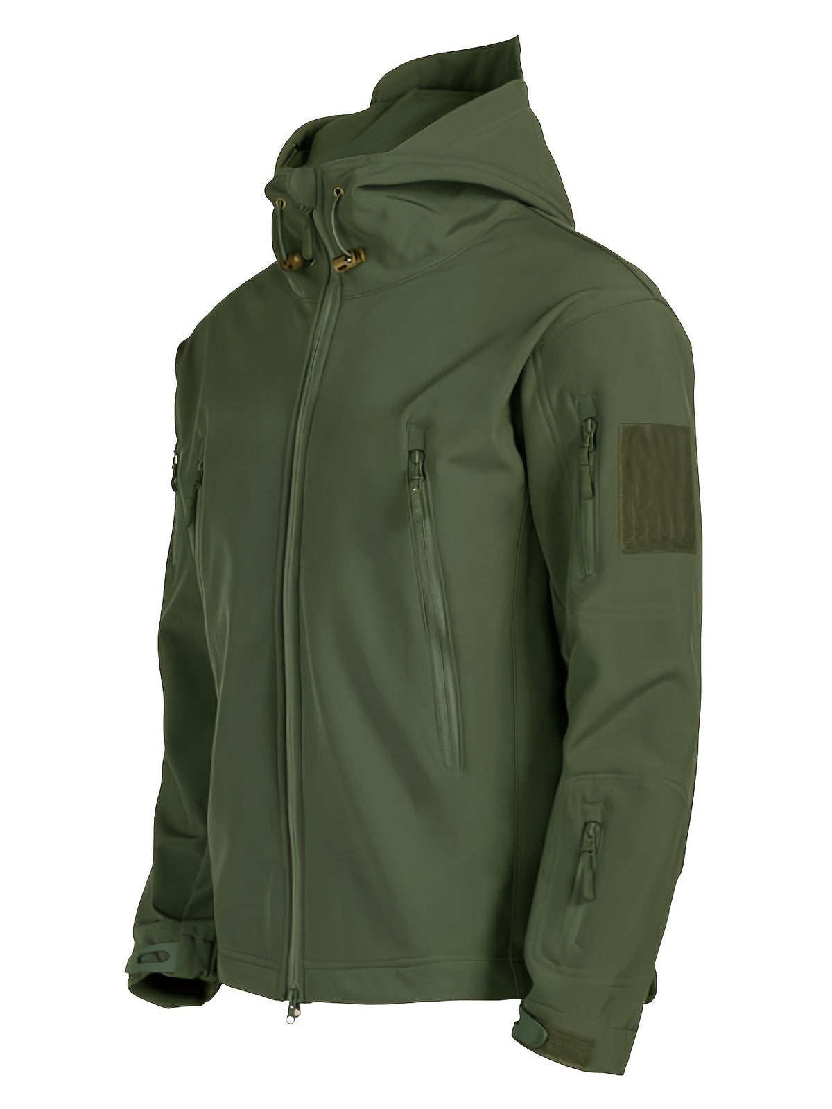 Chaqueta softshell para hombre para actividades al aire libre, con capucha y forro cálido cortavientos