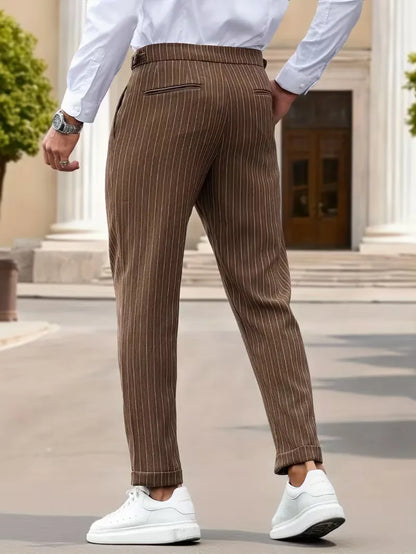 Pantalon slim à rayures verticales
