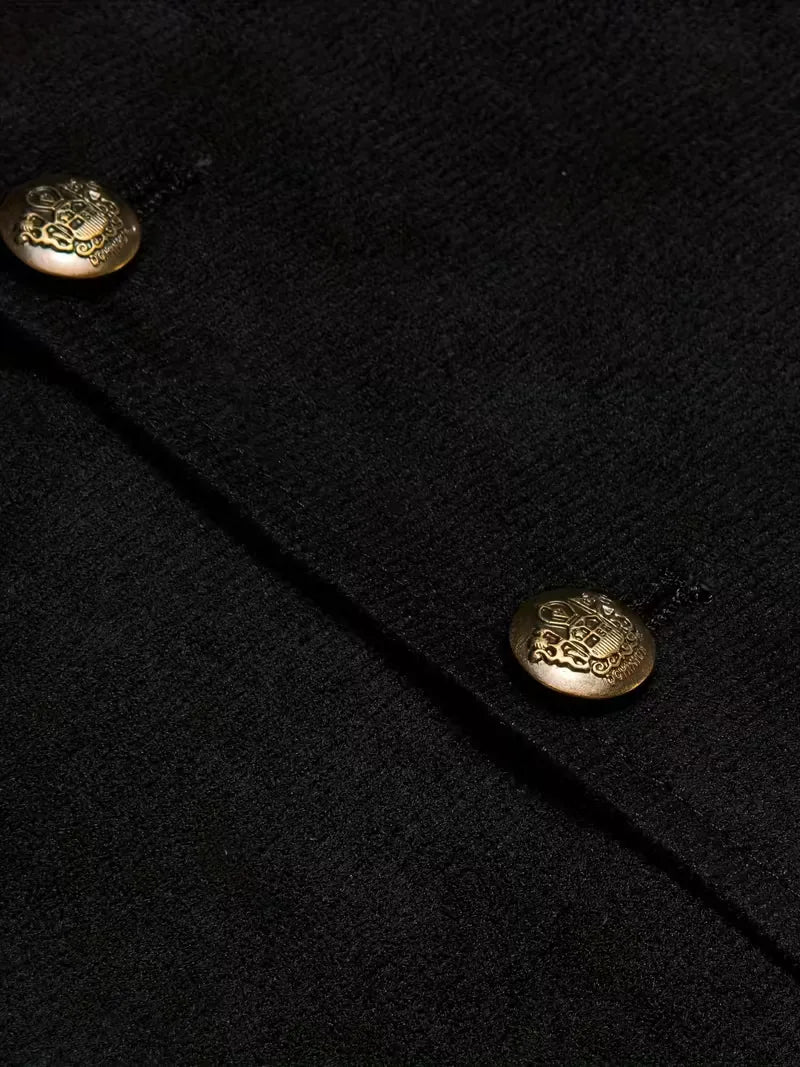 Gilet avec col en V et boutons