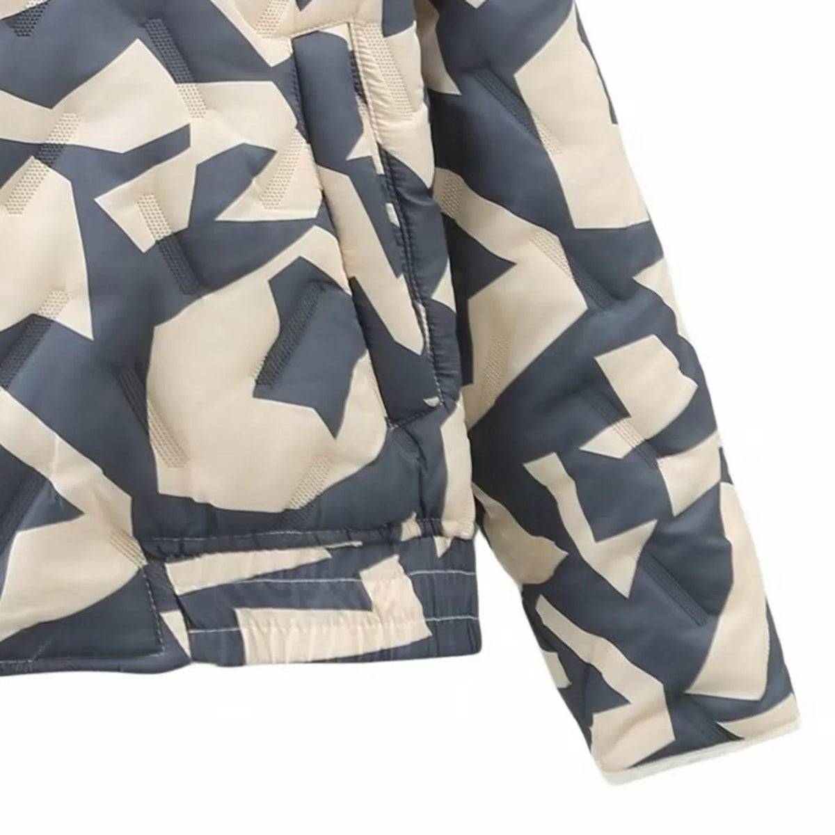 Jade - Stitched Quilted Women's Coat with Stylish Print
