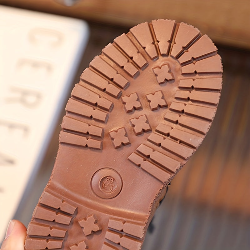 Botas modernas, suaves y cálidas, con forro de felpa y cremallera para niños - Jeo
