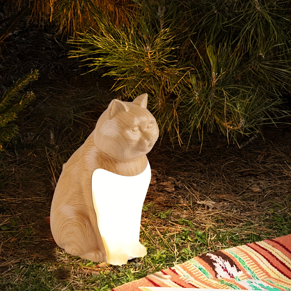 Luz nocturna decorativa para gatos con control táctil e intensidad regulable