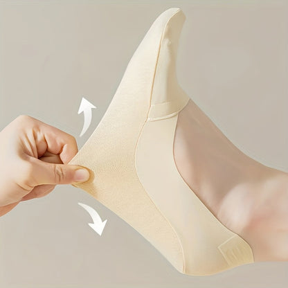 5 paar ijzijden sokken – Ademend en antislip, onzichtbaar onder damesschoenen