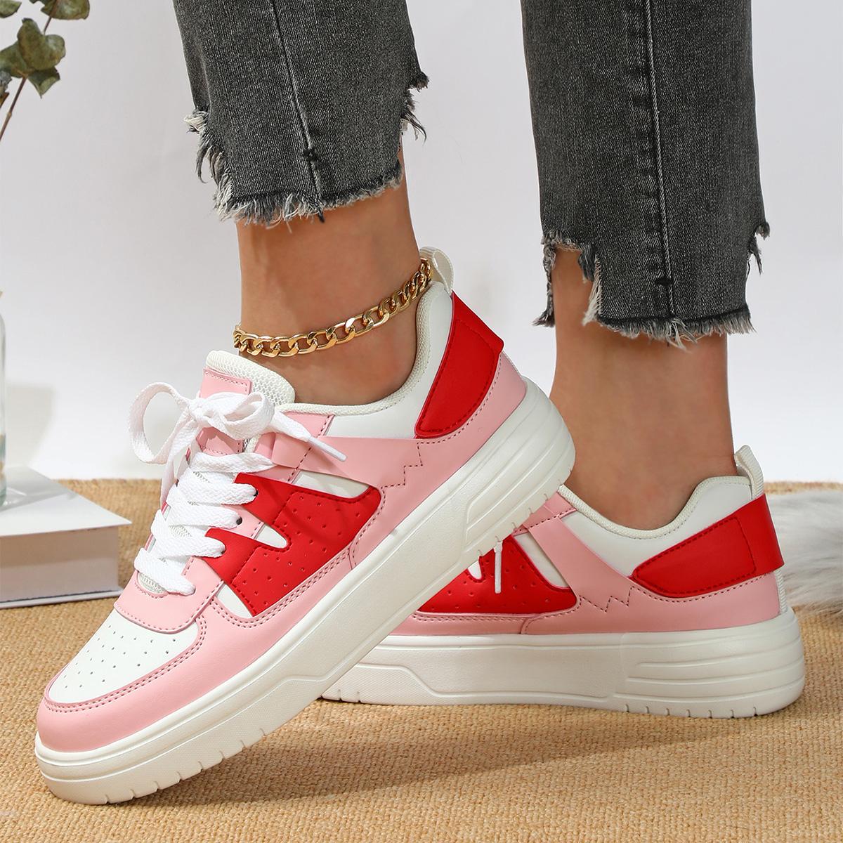 Zapatillas para mujer con cordones y suela cómoda
